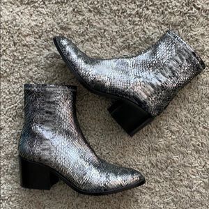 Opening ceremony livv snakeskin stretch boots
